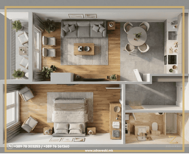 Се продава нов стан во изградба 58м2 - slika 2