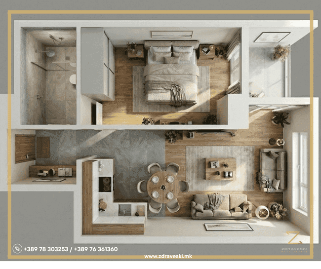 Се продава нов стан во изградба 46м2 - slika 2