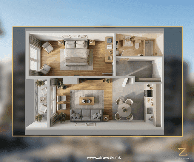 Се продава нов стан во изградба 53м2 - slika 2