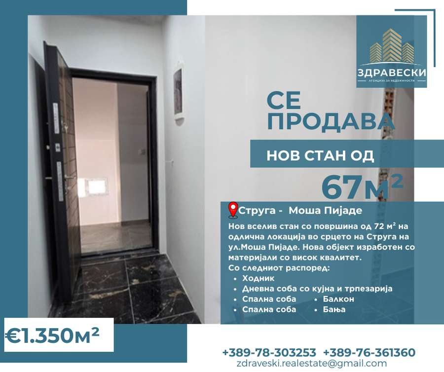 Nov stan od 67m2 - ZDRAVESKI - 1