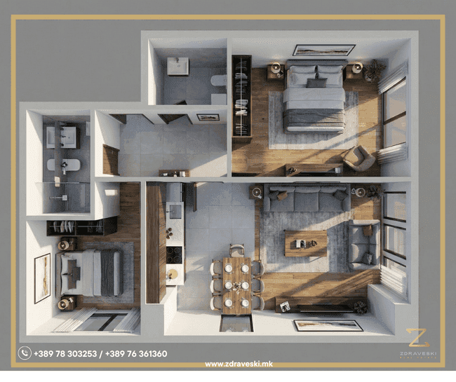 Се продава нов стан во изградба 67м2 - slika 2