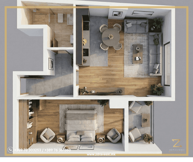 Се продава нов стан во изградба 56м2 - slika 2