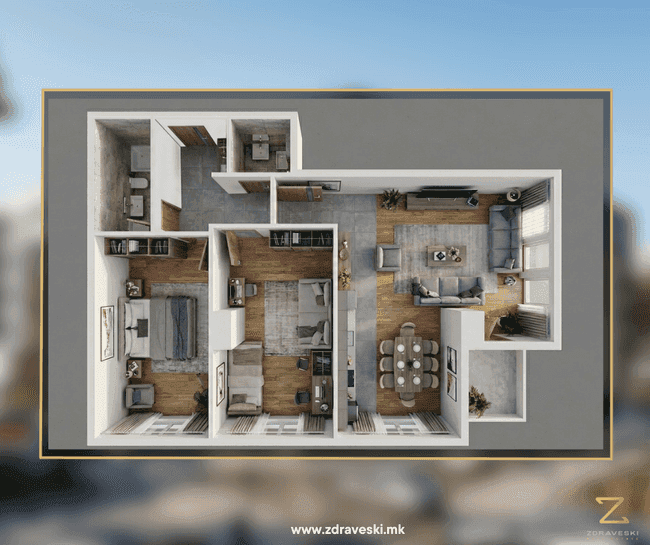 Се продава нов стан во изградба 75м2 - slika 2