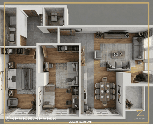 Се продава нов стан во изградба 84м2 - slika 2