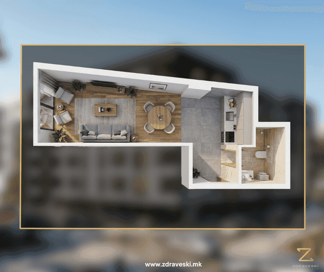 Се продава нов стан во изградба 38м2 - slika 2