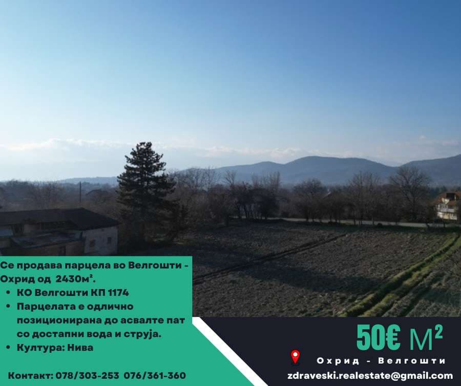 Parcela od 2430m2 vo Velgosti - ZDRAVESKI - 1