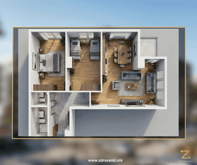 Се продава нов стан во изградба 85м2 - slika 2