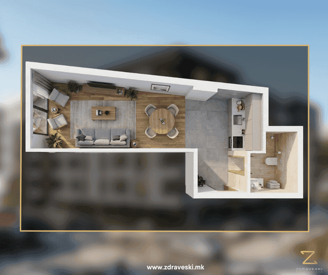 Се продава стан во изградба 33m² - slika 2