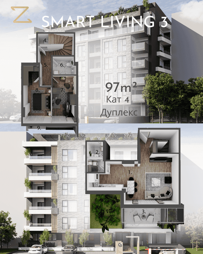 Станови во изградба Smart Living 3, Дуплекс - slika 2